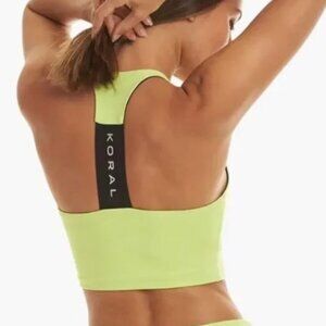 Koral Dakota Sports Bra Moisture Wicking Citrina black sz M